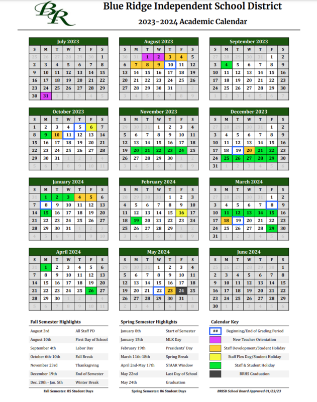 2024 Blue Ridge Calendar –